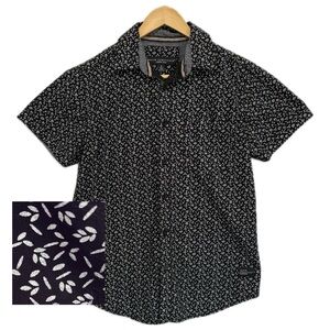 Truth Substance Mens Mini Floral Print Short Sleeve Button Down Shirt Size Small